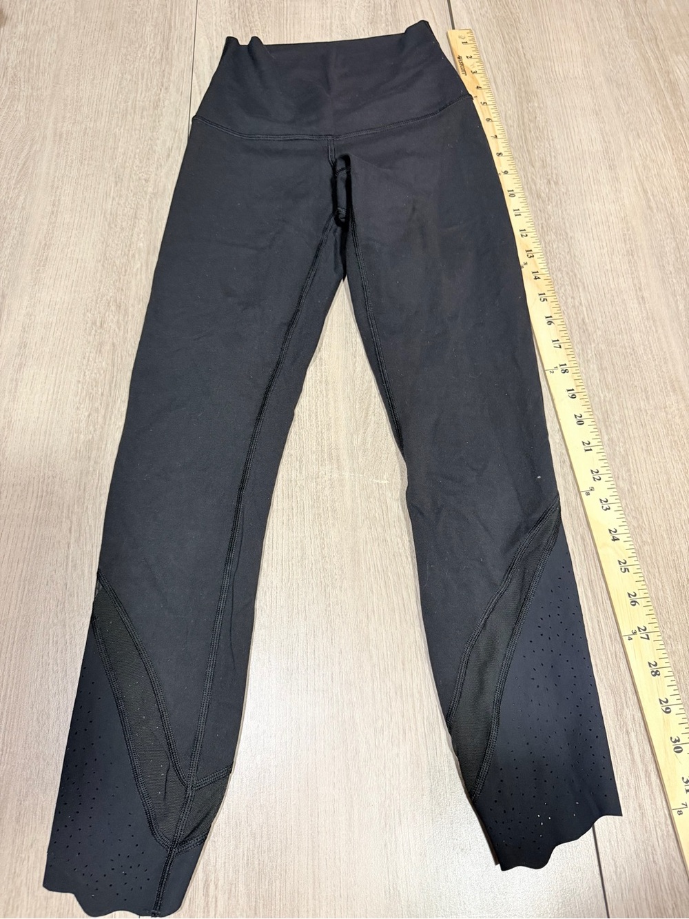 lululemon athletica Black Perforated High-Rise Leggings reversible